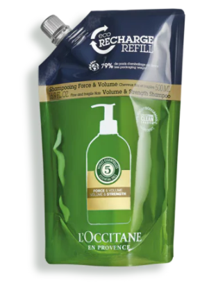 Eco-recharge Shampooing Force et Volume Aromachologie 500 ml
