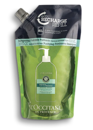 Eco-recharge Shampooing Fraîcheur Purifiante Aromachologie 500 ml
