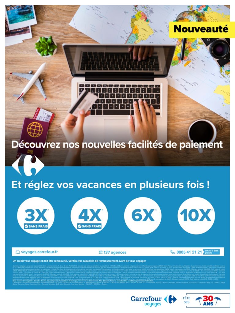 Paiements en plusieurs fois - Carrefour Voyages - Centre