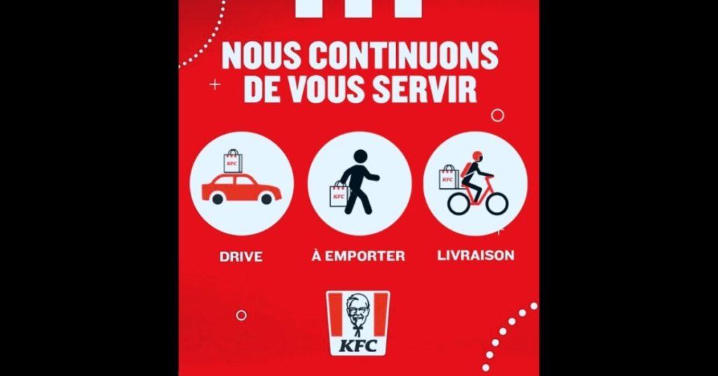 KFC à emporter, drive ou livraison