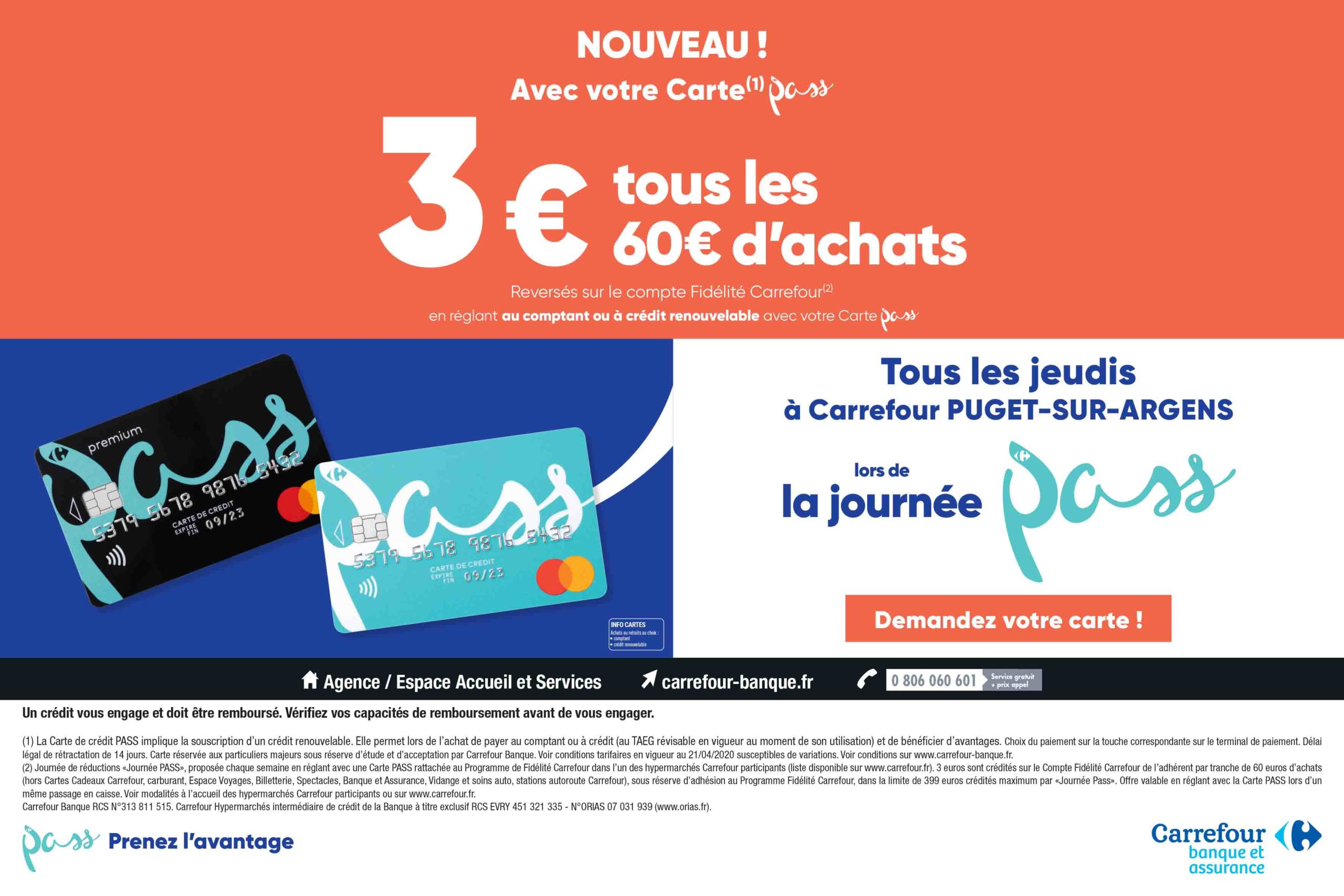 Journée pass par Carrefour Centre Commercial Carrefour Puget sur Argens