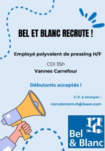BEL & BLANC recrute ! CDI 35h🧥 Logo de BEL & BLANC recrute ! CDI 35h🧥